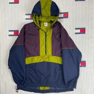 Vintage 90’s Nike Anorak Hooded Pullover Windbreaker Jacket